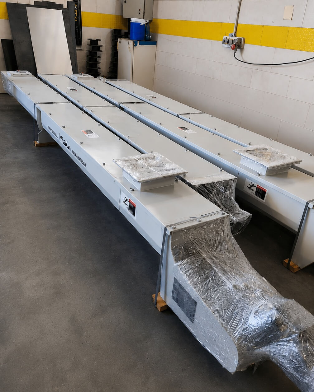 U shape screw conveyor